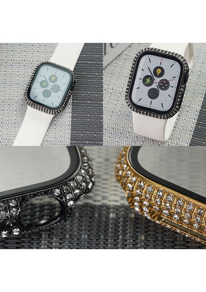 Apple Watch 2/3/4/5/6/7/8/se/nike 45MM Taşlı Kılıf Kasa ve Ekran Koruyucu 360 Tam Koruma Kapak (Gard 24) indirimleri