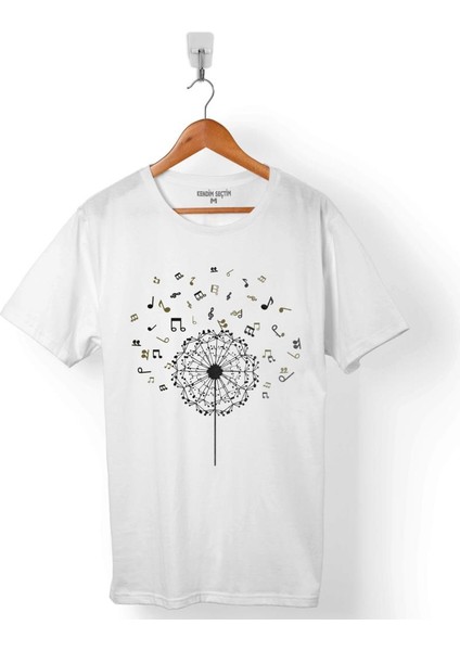 Karahindiba Kara Hindiba Müzik Nota Dandelıon Erkek Tişört
