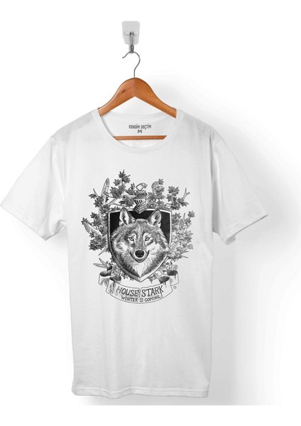 Game Of Thrones The Kıng And The Whıte Wolf Erkek Tişört