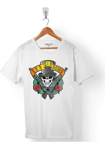 Guns N And Roses Gun Gül ve Kan Erkek Tişört