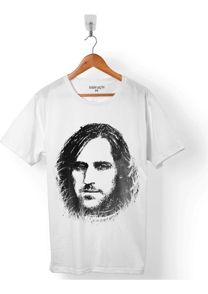 Kazım Koyuncu Portre Çizim Şair Ceketli Çocuk Erkek Tişört