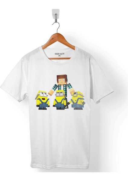 Mınecraft Mınıons Minyonlar Mınıoncraft Erkek Tişört