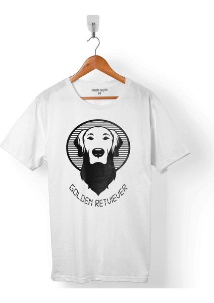 Golden Retrıever Dog Köpek Kafa Erkek Tişört