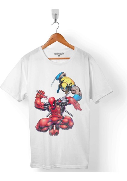 Marvel Deadpool Vs And Wolverıne Erkek Tişört