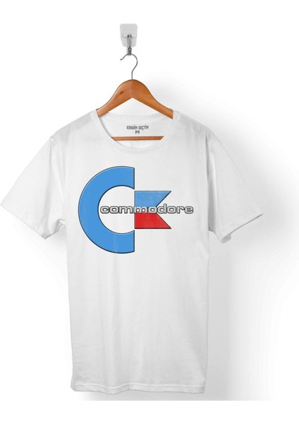 Commodore 61 C64 Logo Antika Bilgisayar Erkek Tişört