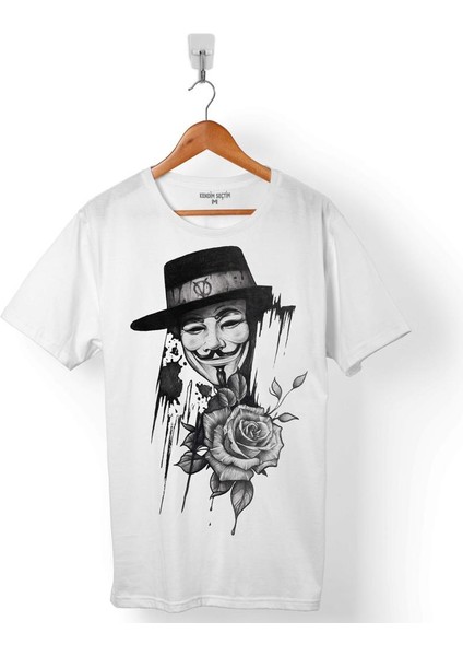 V For Vendetta Vandeta Silüet Logo 2 Erkek Tişört