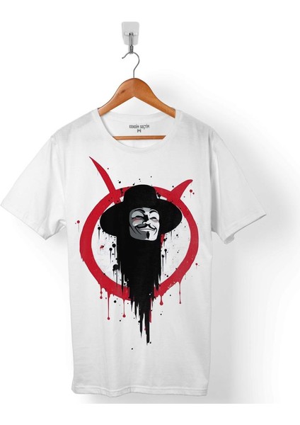 V For Vendetta Vandeta Silüet Logo 3 Erkek Tişört