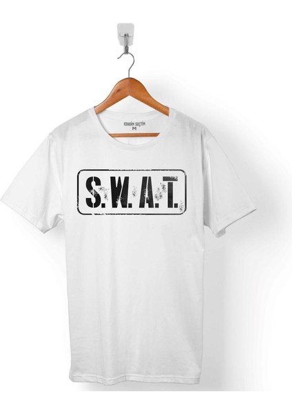 Swat S.w.a.t. Polis Özel Kuvvetler Bordo Bereli Erkek Tişört