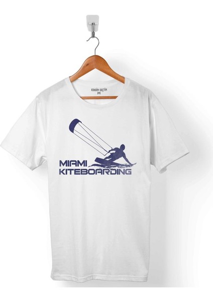 Mıamı Kıteboardıng Sörf Yaz Tatil Deniz Kum Erkek Tişört