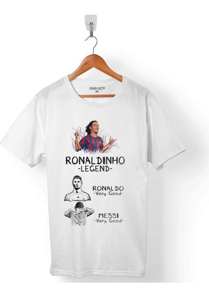 Ronaldınho Efsane Messı Ronaldo Erkek Tişört