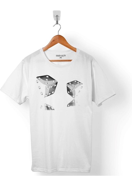 Zar Tavla Poker Iskambil 3 Boyutlu Erkek Tişört