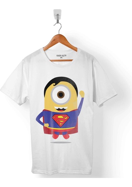 Minyonlar Mınnıons Superman Süper Kahraman Hero Erkek Tişört