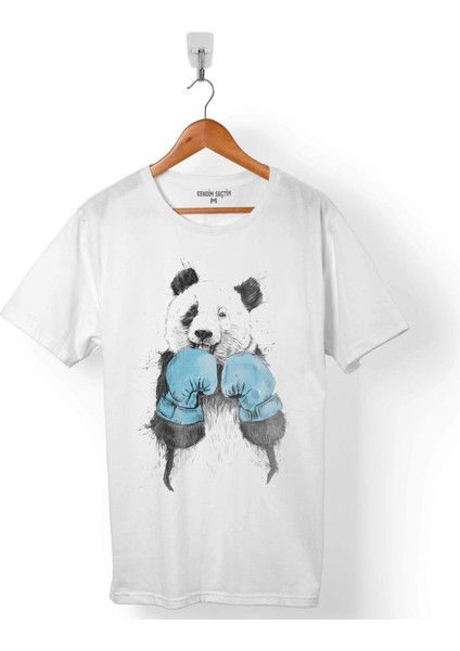 Panda Bear Fıght Ayı Boks Boxer Erkek Tişört