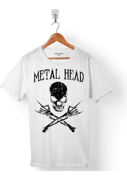 Metal Head Skull Kuru Kafa Metallıcaerkek Tişört