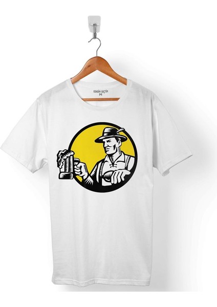 Beer Bira Içki Trakya Logosu Erkek Tişört