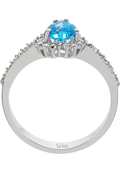 Pırlanta ve Kalp Mavi Topaz Taşlı Yüzük 0415R0060 modelleri