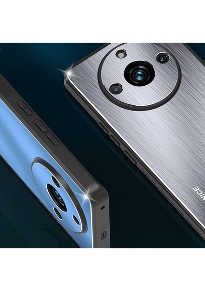 Realme 11 Pro 5g / 11 Pro+ 5g Koruyucu Kılıf Alüminyum Alaşım+ Tpu Fırçalanmış Cep Telefonu Kapağı (Yurt Dışından)