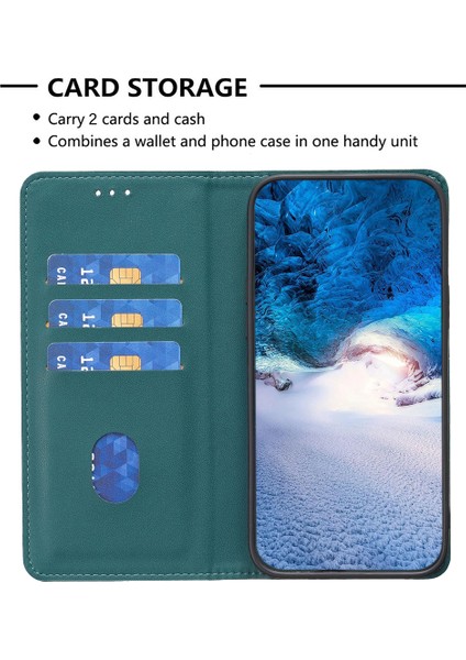 Realme C53 Telefon Kılıfı 4g Otomatik Emici Manyetik Deri Flip Kapak Kart Tutucusu (Yurt Dışından)