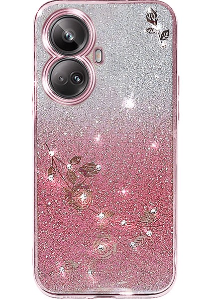 Realme 10 Pro+ 5g Tpu Anti-Drop Telefon Kapağı Glitter Gradient Geri Kılıf (Yurt Dışından)