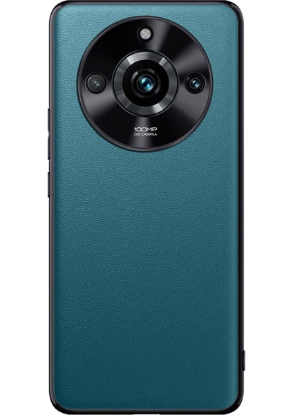 Realme 11 Pro 5g Pu Deri Kaplamalı Tpu + Pc Telefon Kılıfı Metal Lens Koruma Koruma Anti-Çizgi Kapağı (Yurt Dışından)
