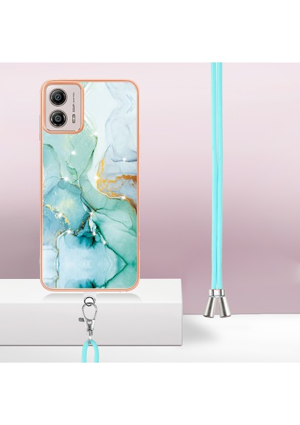 Motorola Moto G53 5g / G13 4g Tpu Kapak Elektürülüm Imd Mermer Desenli Telefon Kılıfı Lanyard (Yurt Dışından) modelleri