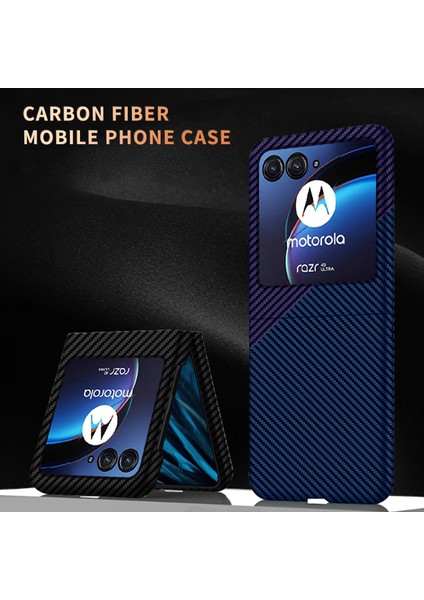 Motorola Razr 40 Ultra 5g Karbon Fiber Doku Telefon Kılıfı Anti Drop Pc Telefon Kapağı (Yurt Dışından)