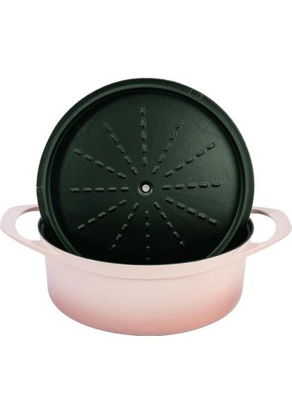 Fonksiyonel Kapaklı Lotus Pembe Derin Döküm Tencere 28 cm fiyatları