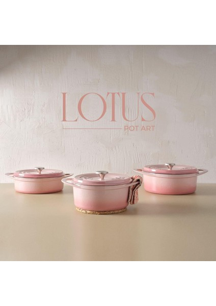 Fonksiyonel Kapaklı Lotus Pembe Derin Döküm Tencere 28 cm modelleri