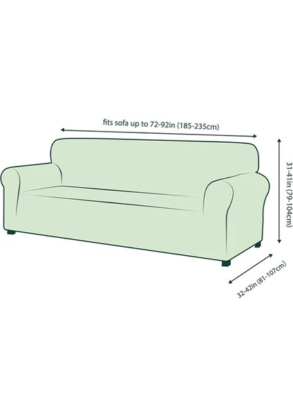 Jakarlı Düz Desen Koltuk Takım Kılıfı 3+3+1+1 Elastikli Koltuk Örtüsü fiyatları