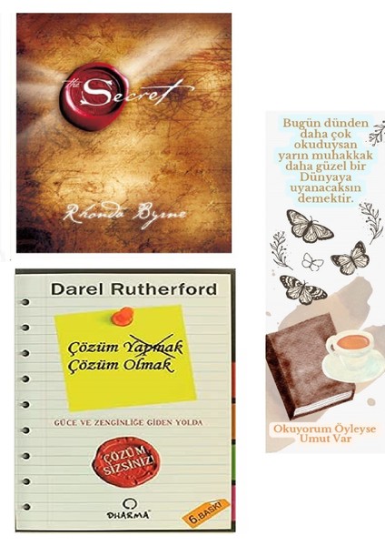The Secret Sır - Çözüm Olmak - Güce ve Zenginliğe Giden Yolda Çözüm Sizsiniz (2. El Kitap Seti) - Okuyorum Öyleyse Umut Var Ayraç