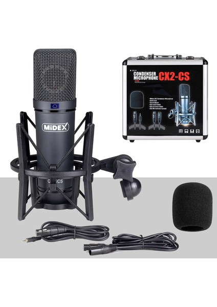 Cx2 Functional Paket-5 Stüdyo Mikrofon Ses Kartlı Mikser Kulaklık Stand