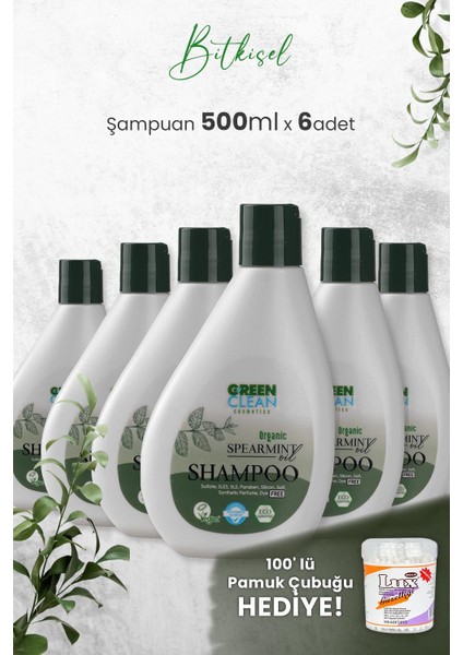 Green Clean Şampuan Spearmint 275 Ml X 6 Adet Ve Hediyeli