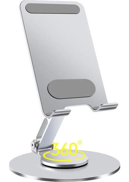 Nr2 Masaüstü Telefon Tutucu Döner Alüminyum Paslanmaz Çelik Katlanabilir