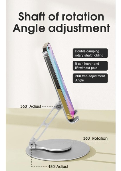 Nr2 Masaüstü Telefon Tutucu Döner Alüminyum Paslanmaz Çelik Katlanabilir fırsatları