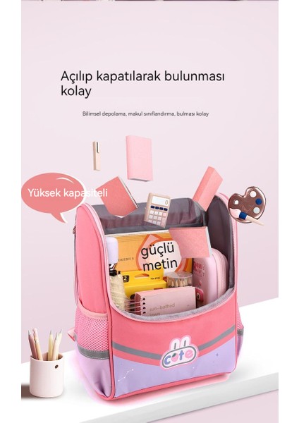 Ilkokul Okul Çantası Karikatür Sevimli Büyük Kapasiteli Uzay Sırt Çantası Anti-Sıçrama Suyu Çocuk Ultra Hafif ve Yük Azaltıcı Sırt Çantası (Yurt Dışından) fırsatları