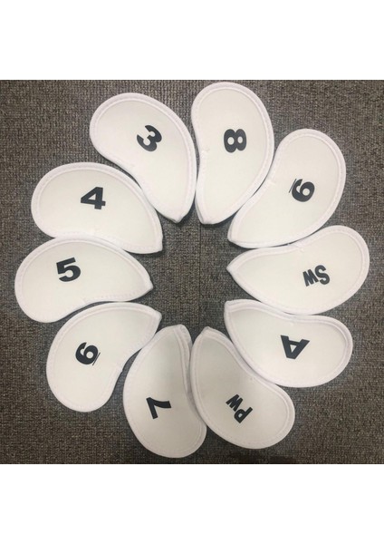 10 Adet Golf Kulübü Demir Headcover Set Koruma Bekçisi Koruyucu Beyaz (Yurt Dışından) indirimleri