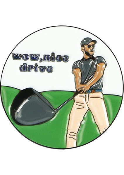 Golf Işaretçisi, Golf Işareti, 25MM, Çinko Alaşımı, Şapka Klipsiz, Yuvarlak B (Yurt Dışından) fiyatları