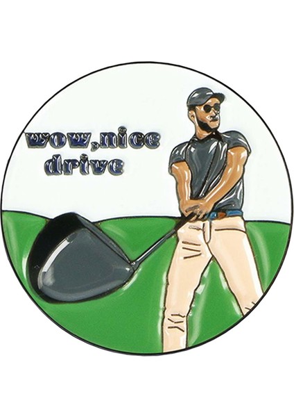 Golf Işaretçisi, Golf Işareti, 25MM, Çinko Alaşımı, Şapka Klipsiz, Yuvarlak B (Yurt Dışından) fırsatları