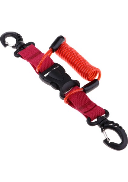 2 Klipli Dalış Spring Lanyard Yüksek Performanslı Dalış Kamerası Anti Kırmızı (Yurt Dışından)