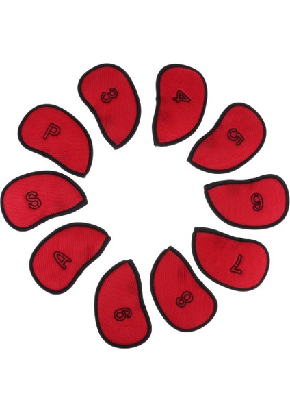 10 Paket Golf Head-Incovers Golfğı ve Nummber 4 5 6 7 8 9 P A S Red (Yurt Dışından) fiyatları