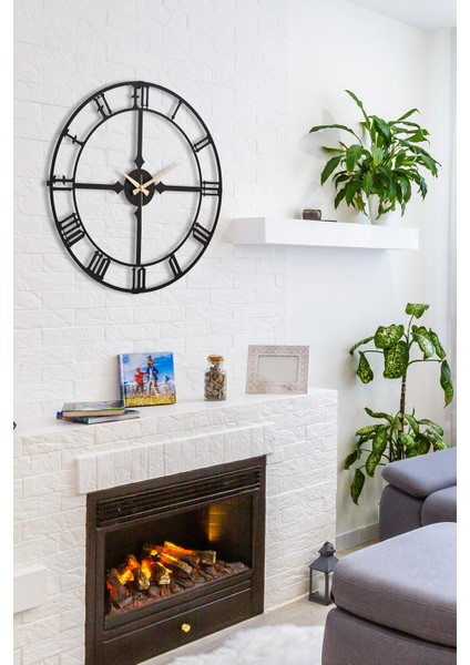 Muyika Stile Yeni Koleksiyon Dekoratif Metal Siyah Duvar Saati 41X41CM Sessiz Mekanizmalı Mds-41 fırsatları
