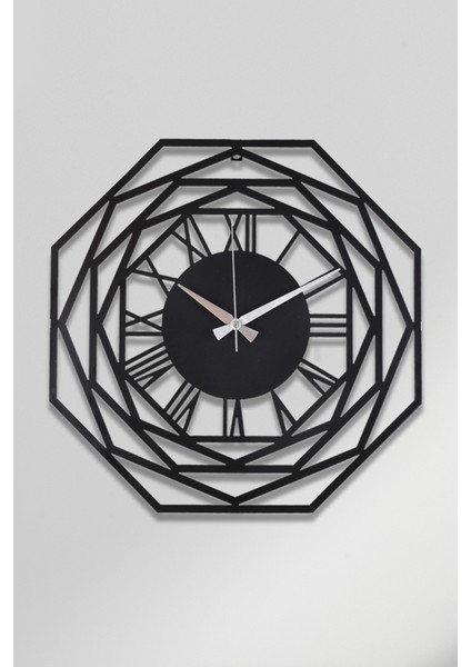Muyika Repido Yeni Koleksiyon Dekoratif Metal Siyah Duvar Saati 41X41CM Mds-41