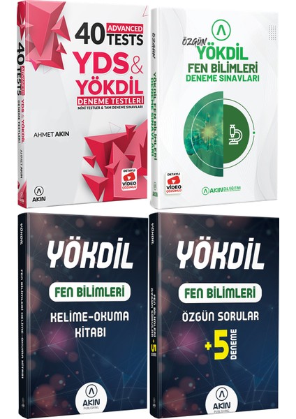 YÖKDİL 40 Tests - Fen Bilimleri Deneme Sınavları - Kelime - Okuma - Özgün Sorular – 5 Deneme