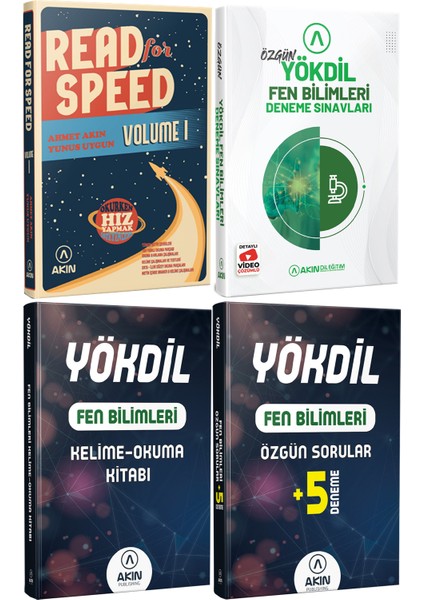 YÖKDİL Read For Speed 1 - Fen Bilimleri Deneme Sınavları - Kelime - Okuma - Özgün Sorular – 5 Deneme