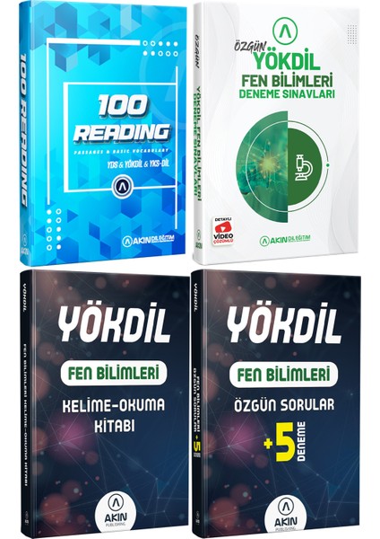 YÖKDİL 100 Reading - Fen Bilimleri Deneme Sınavları - Kelime - Okuma -Özgün Sorular -5 Deneme