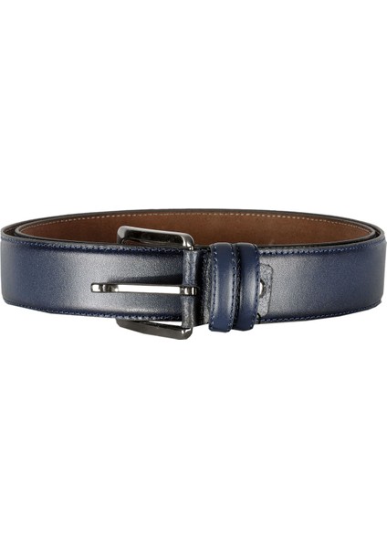 Kemer 4 cm Düz Double Deri 4078 Lacivert