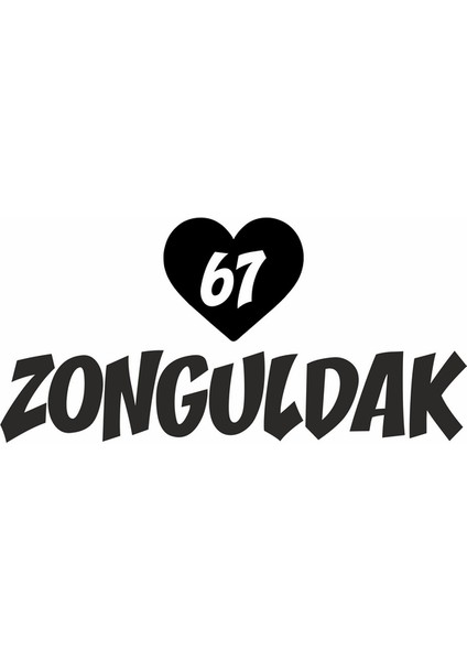 Kalpli 67 Zonguldak Araba Sticker Siyah 20X15 cm fiyatları