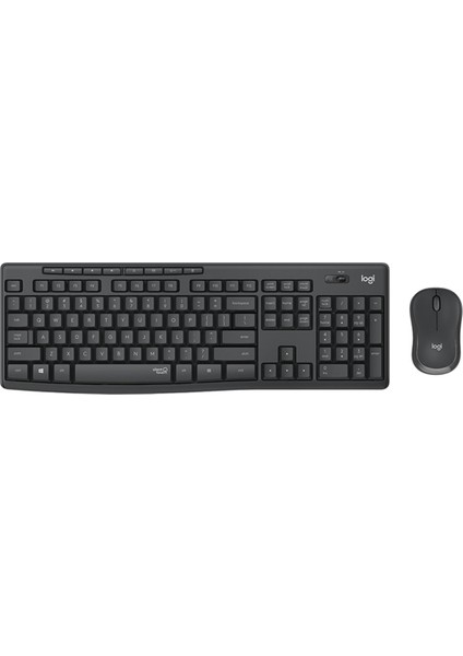 Logıtech MK295 Q Tr Siyah Kablosuz Klavye+Mouse Set