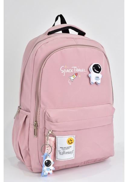 Unisex Çok Gözlü Günlük Seyahat Okul Sırt Çantası Pembe 51497 fırsatları