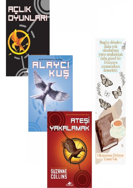 Açlık Oyunları - Alaycı Kuş - Ateşi Yakalamak - Suzanne Collins + (2. El Kitap Seti) + Okuyorum Öyleyse Umut Var Ayraç Hediye